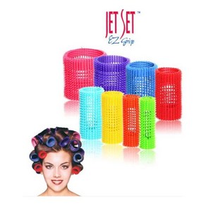 독일 모리스 제트세트(JET SET) 이지그립 실리콘 수입 헤어롤 구르프, 롱/33mm/하늘색/3개, 1개