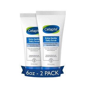 세타필 Cetaphil 페이스 워시 데일리 페이셜 클렌저 fo 센시티브 콤비네이션 to 지성 스킨 NEW 16 oz 무향 젠틀 포밍 비누 프리 Hypoallegenic, 2개, 178ml