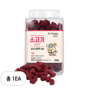 닥터도기 져키 강아지 간식, 소고기맛, 400g, 1개