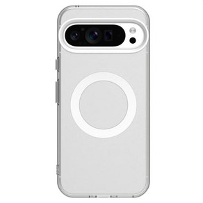 Google Pixel 9 Po XL 용 마그네틱 케이스 캔디 컬러 부드럽고 투명한 녹크 방지 쉘 Magsafe 카메라 프레, 01 fo Pixel 9, 02 White