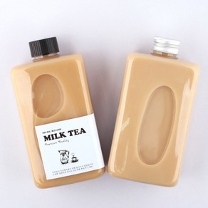 뉴마켓 SJ16 사각 500ml 검정캡 100개 (약 가로 7.8cm x 세로 5.4cm 높이 16cm 마개2.8cm)