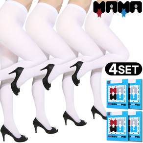 [4세트] MAMA 매구맵시 80D 불투명 컬러 고탄력 팬티스타킹