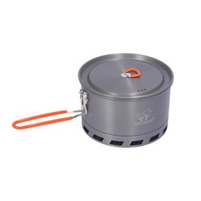 Bulin 휴대용 야외 캠핑 하이킹 열 수집 식기 에너지 절약 냄비 요리 세트 1.5 2.1l, 03 S2500 Metal lid, 1개