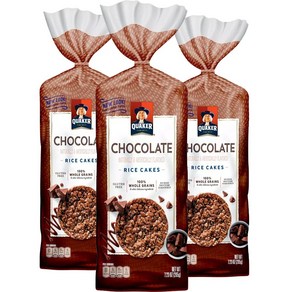 직구 퀘이커 라이스 케이크 홀 그레인 초콜렛 3개x205g Quake Rice Cakes Whole Gain Chocolate 3ct, 205g, 3개