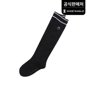 [와이드앵글 공식] [골프] 여성 CO 스트라이프 라인 니삭스(37cm) WWP24S06Z1, Black, 24CM, 1개