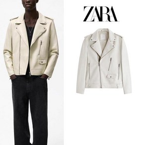 자라옴므 남성 페이크 레더 바이커 가죽자켓 ZARA