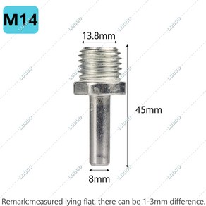 디스크 육각 나사 연결 로드 앵글 밀 핸들 연마기 폴리셔 연마 패드 M3 M6 M10 M14 드릴 어댑터, 중국, 1개