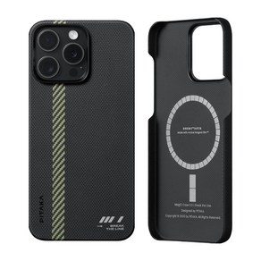 PITAKA iPhone 15 Po Max용 케이스 초경량 카본 Beak the Line