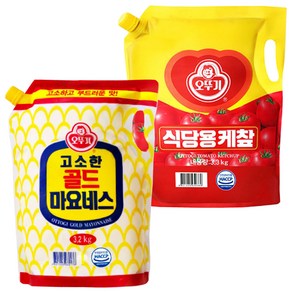 오뚜기 대용량 소스 식당용 케찹3.2kg + 마요네즈3.2kg 세트