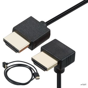 milovhi 슬림형hdmi 케이블 꺽임ㄱ자 HDMI 꺾임 케이블, HDMI 케이블, BF219, 1개