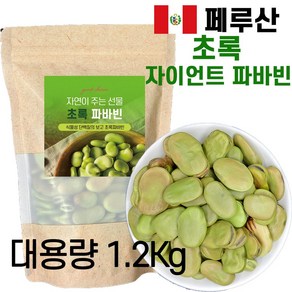 페루 자이언트 파바빈 콩 1.2kg 페루산 초록 파바빈 대용량, 2팩