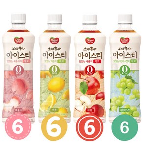 [4종모음][동원] 보성홍차 아이스티 제로 500ml (복숭아+레몬+애플+샤인머스캣), 24개