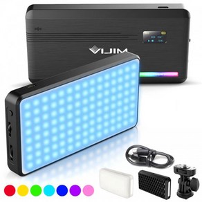 울란지 VIJIM VL196 미니포켓 LED RGB 조절 이펙트 촬영, 1개