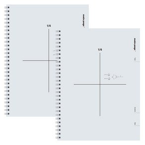 뭉구 메인페이지 항균 수학 연습장 4분할, 0 그레이, 2개