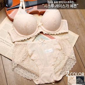 정리합니다_A805지젤 시스루 브라 상단이 가슴을 감싸는 브라+레이스팬티 여성 속옷 세트 브라팬티세트