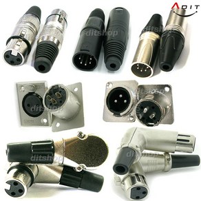 ADIT XLR 마이크캐논 마이크잭 3P 벽부형 라인용 샷시용 젠더 커넥터