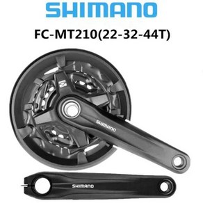 Shimano Alivio FC-MT210 자전거 크랭크 세트 체인 휠 체인 가드 포함 BB-MT501 하단 브래킷 3x9 속도 44-32-22T 40-30-22T, 8) MT21044T CN guad, 1개