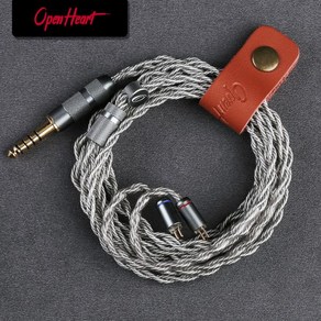 OPENHEART 고순도 무산소 구리 실버 도금 밸런스 케이블 4 코어 3.5mm 2.5mm 4.4mm MMCX 0.78 2 핀 IEM 이어폰 케이블, 9) 4.4 - 0.78 2Pin A, 1개