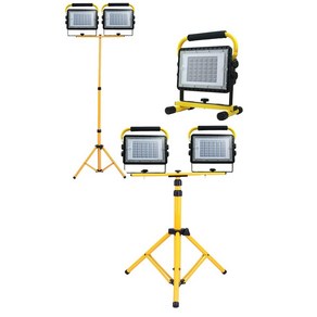 LED 충전식 야외 캠핑 차박 공연 축구장 풋살장 운동장 랜턴 작업등 투광기 150W 투광기2개 거치대 포함, 1개