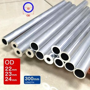 속이 빈 라운드 알루미늄 튜브 파이프 벽 외경 길이, 1.1조각, ㄱ.300mm, A.OD 22 x ID 21mm, 1개