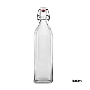 국산스윙병1000ml(사각) 와인술병 더치커피 담금주, 1000ml, 1개