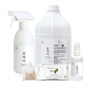 숲케어 피톤치드 500ml+리필 4L+휴대용 100ml+편백큐브+물티슈72매, 1개