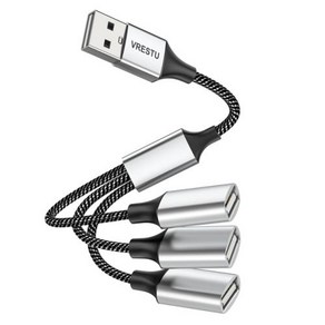 USB멀티허브 USB3.0허브 멀티허브컨버터 USB to 2 연장 케이블 트리플 4 포트 허브 OTG 어댑터 전원 데이터 충전 컨버터 3USB 확장 분배기 Kabel PC 1m, 2.A to 3 USB 025m, 1개