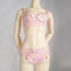 돌모아 구체관절인형의상 56cm 60cm SD 분홍 레이스 속옷 세트 SD - Lacy ba + panty set (Pink)[B2-2-5], 핑크, 1개