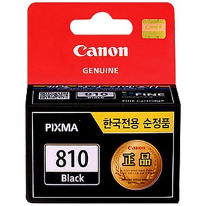 캐논 정품잉크 PG-810, 블랙, 1개