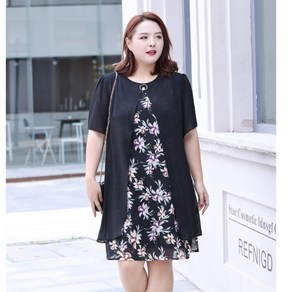 브루니 빅사이즈원피스 A라인 플라워 원피스 2XL~7XL S173