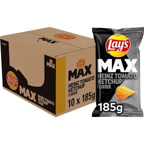 Lay's 레이스 맥스 칩 헤인즈 토마토 케첩 185g 10봉