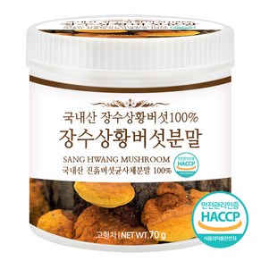 푸른들판 국내산 장수 상황 버섯 분말 가루 차 HACCP 인증, 1개, 70g