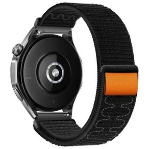 나일론 루프 스트랩 삼성 워치 6 프로 4/6 클래식 화웨이 20mm 시계줄 Amazfit, 05 Dak black