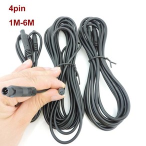 4pin 4 코어 1m 2m 6m 수-암 케이블 자동차 DVR 카메라 확장 커넥터 HD 모니터 차량 후방 구리선 t1, 4pin-3M, 1개