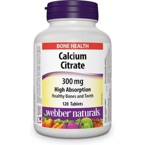 (캐나다 직구) 웨버내추럴스 구연산 칼슘 120정 Webber Naturals Calcium Citrate