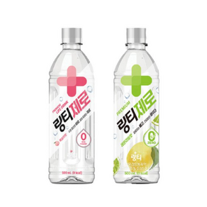 링티제로 복숭아 500ml 6입 + 링티 제로 레몬라임 500ml 6입, 12개