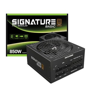 에이원 시그니처 850W 80PLUS BRONZE 풀모듈러 베이직 ATX 3.1 컴퓨터 PC 파워서플라이, (ATX/850W)