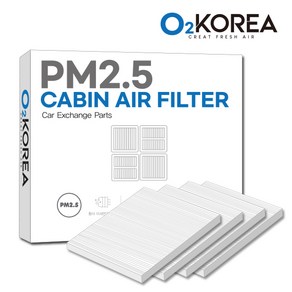 3+1 오투 PM2.5 자동차에어컨필터 초미세먼지 95.5% 차량용 교체, OPM112, 4개