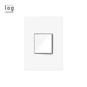 위너스 로그 화이트 스위치 1구(일괄소등) 유럽형 와이드, 1개