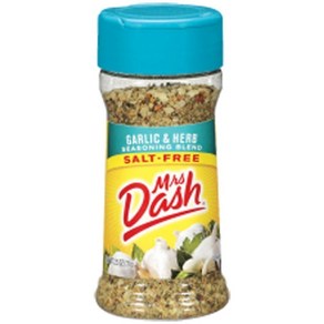 Ms. Dash GARLIC & HERB Salt-Fee Seasoning 2.5oz (2-pack) Ms. Dash GARLIC & HERB 무염 시즈닝 2.5oz (2팩), 70g, 2개