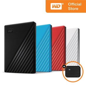 WD My Passpot 휴대용 외장하드 + 파우치 WDBYFT0020BBK, 2TB, 블랙