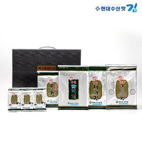 [현대수산맛김] 보령 대천김 선물세트 1호/재래김/파래김/돌김/곱창김/도시락김/조미김/전장김/구운김, 1개