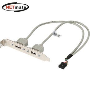 강원전자 넷메이트 NM-SWT001 USB2.0 2포트 메인보드 연결 케이블 브라켓, 1개, 단품