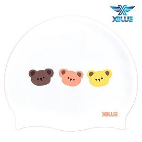 XBL-3222 아빠곰 엄마곰 애기곰 엑스블루 실리콘 수모 수영모 MG, XBL-3222 아빠곰 엄마곰 애기곰-MG-WHT, 1개, 상세 설명 참조, 상세 설명 참조