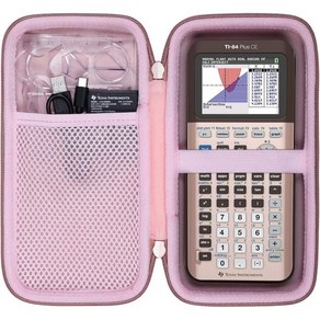 co2CREA 텍사스 인스트루먼트 TI 84 Plus CE Nspie CX II CAS 83 89 티타늄 85 86 컬러 그래핑 계산기 화이트, Rose Gold Case, 1개