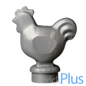 레고 부품 동물 은색 닭 Flat Silve Chicken 6059314 95342, 1개