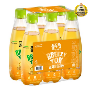 풀무원 브리지톡 진저에일제로 탄산음료, 350ml, 6개