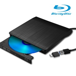 모가비 USB3.0 UHD 블루레이 플레이어 외장형 ODD 울트라슬림블루레이 외장형블루레이 USB블루레이 C타입외장형블루레이 C타입블루레이 MOG-134, 블랙, 1개