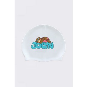 졸린 실리콘 수모 수영모자 슬리피 비어 Jolyn Silicone Swim Cap - Sleepy Bea, 1SZ, 1개