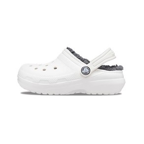 S마켓 NC고잔 CROCS 크록스 CLASSIC LINED CLOG K (207010-10M) 화이트 키즈 겨울 털 크록스